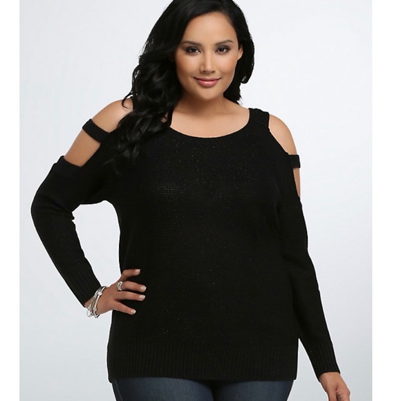 torrid Sweaters - Torrid COLD SHOULDER SPARKLY SWEATER | size 3X NWT